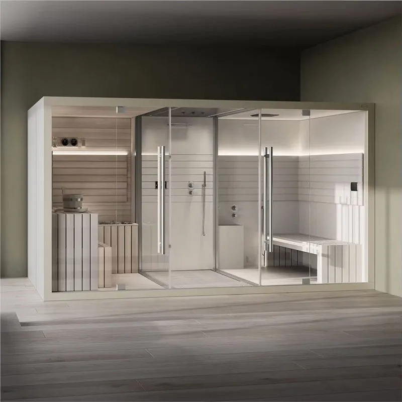 Boyce Luxury Infrared Indoor Sauna & Steam Room – Elegant Dual Shower Sauna Experience
