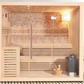 3 person dry steam wooden sauna