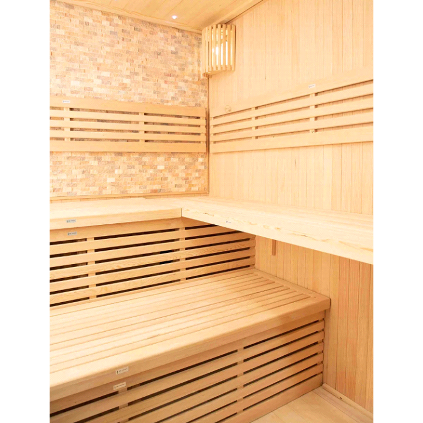 3 person dry steam wooden sauna