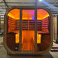 Outdoor Cube-Style Infrared & Steam Sauna Cabin