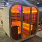Outdoor Cube-Style Infrared & Steam Sauna Cabin