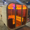 Outdoor Cube-Style Infrared & Steam Sauna Cabin