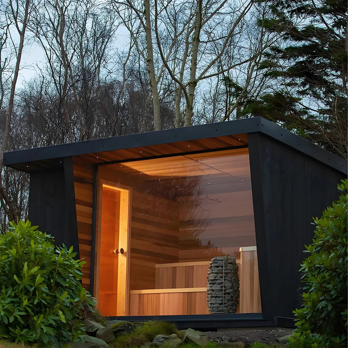 Boyce Outdoor Sauna with Elegant Heater Design – Infrared & Dry Sauna Luxury