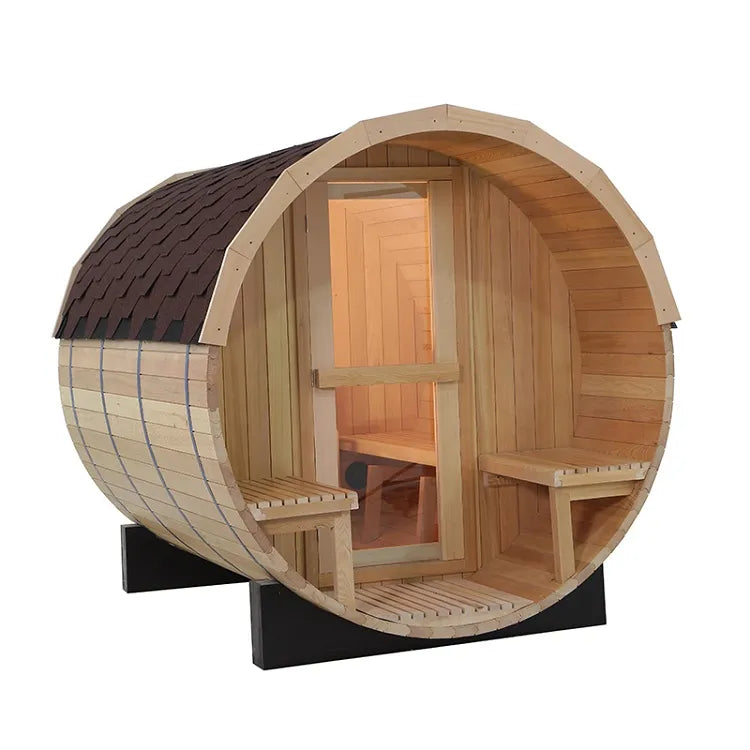 Outdoor Wooden Barrel Sauna