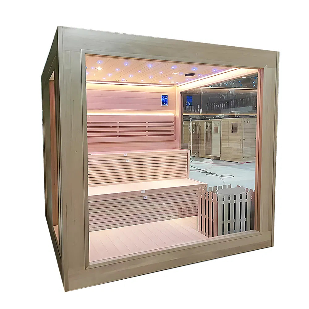 Outdoor Sauna Room for 4 — Starry-Sky Roof Edition