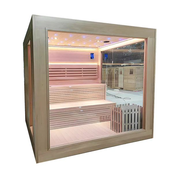 Outdoor Sauna Room for 4 — Starry-Sky Roof Edition